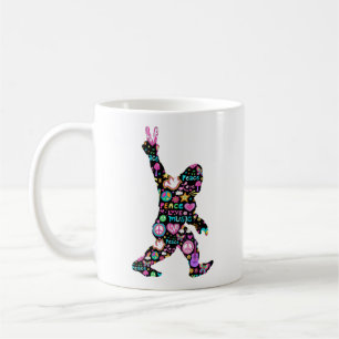 Vrede Liefde Bigfoot Hippie Grappige Bigfoot Liefh Koffiemok