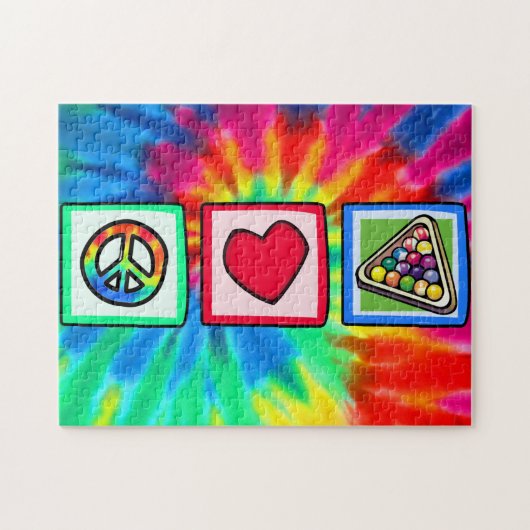 Vrede, liefde, Billiards Legpuzzel (Horizontaal)