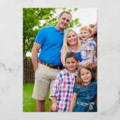 Vrede, liefde, blijdschap, gouden maretak hart Ker Folie Feestdagenkaart (Achterkant)