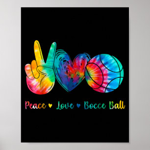 Vrede Liefde Bocce Bal Knoop Illustratie Poster