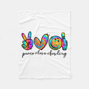 Vrede Liefde Bowling Tie Dye Grappige Bowling Lief Fleece Deken