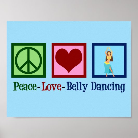Vrede Liefde Buikdansen Poster (Voorkant)