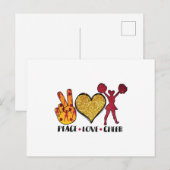 Vrede Liefde Cheer Koel T-shirt Briefkaart (Voorkant / Achterkant)