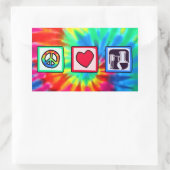 Vrede, liefde, chemie rechthoekige sticker (Tas)