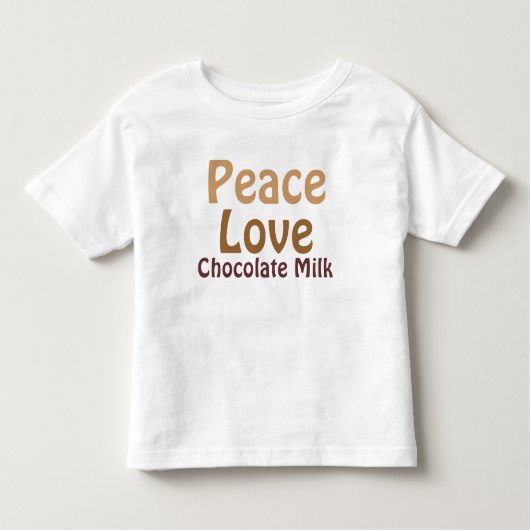 Vrede, liefde, chocolade Melk Kinder Shirts (Voorkant)