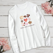 Vrede Liefde Chocolade Snoep Hart T-shirt