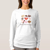 Vrede Liefde Chocolade Snoep Hart T-shirt (Voorkant)