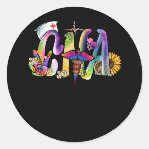 Vrede Liefde CNA Verpleegkundige Verpleegkundig As Ronde Sticker