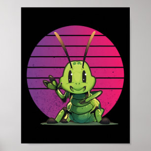 Vrede Liefde Cricket Insecten Vrede Hand Bug Insec Poster