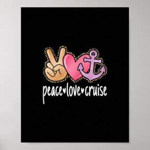 Vrede Liefde Cruise Mooie Zee Reis Vrouwen Meisjes Poster