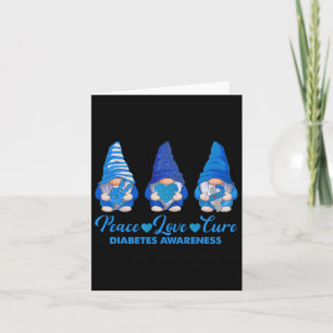 Vrede Liefde Cure Blauwe Gnomen T1D Diabetes Aware Kaart