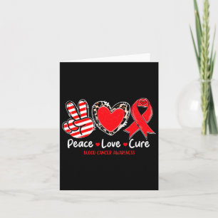 Vrede Liefde Cure Bloedkanker Awareness Ondersteun Kaart