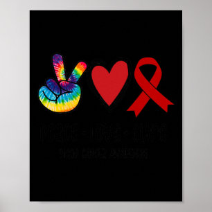 Vrede Liefde Cure Bloedkanker Awareness Support Sq Poster