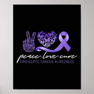 Vrede Liefde Cure Pancreaskanker Bewustzijn 1 Poster