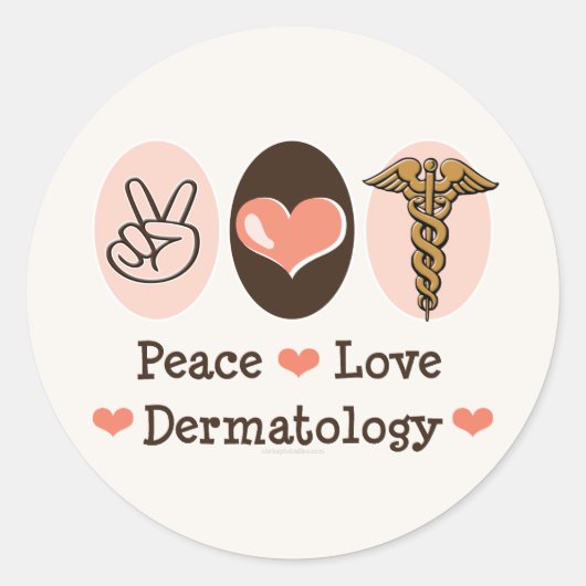 Vrede Liefde Dermatologie Stickers (Voorkant)