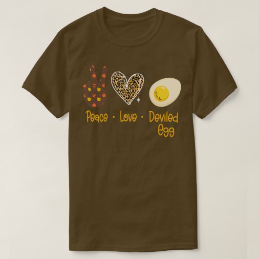 Vrede liefde Deviled Egg T-shirt (Design voorkant)