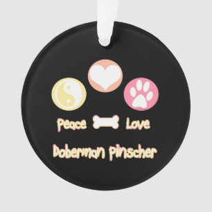 Vrede Liefde Doberman Pinscher Ornament