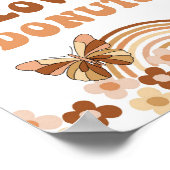 Vrede Liefde Donuts Groovy Retro Feestbord Poster (Hoek)