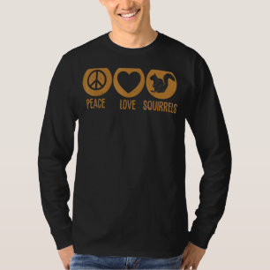 Vrede Liefde Eekhoorns Dieren Huisdier Hond T-shirt