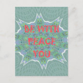 Vrede, liefde en Afrikaanse print: Vrede zij met u Briefkaart (Voorkant)