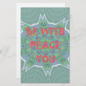Vrede, liefde en Afrikaanse print: Vrede zij met u Briefpapier (Voorkant / Achterkant)