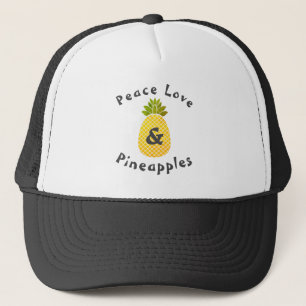 Vrede, liefde en ananas Trucker Hat Trucker Pet