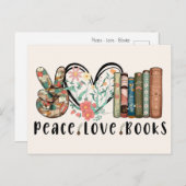 Vrede, Liefde en Boeken Briefkaart (Voorkant / Achterkant)