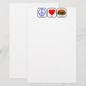Vrede, Liefde en Burgers Stationery Briefpapier (Voorkant / Achterkant)