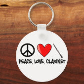 Vrede, liefde en Clarinet Sleutelhanger (Voorkant)