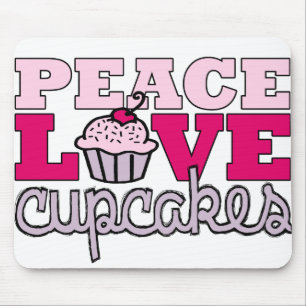 Vrede, liefde en cupcakes! muismat
