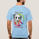 Vrede, liefde en Dalmatiërs T-shirt (Achterkant)