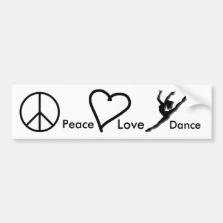 Vrede, liefde en dans bumpersticker