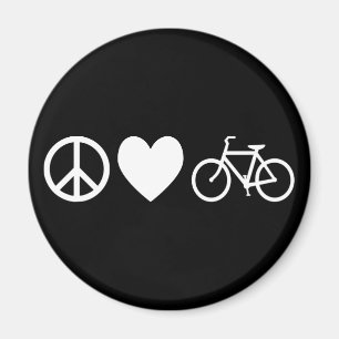 Vrede Liefde en Fietsen Magneet