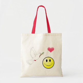Vrede, liefde en geluk tote bag