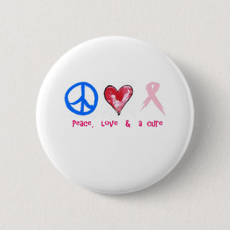 vrede , liefde en genezing ronde button 5,7 cm