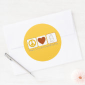 Vrede Liefde en Groundhog Dag Ronde Sticker (Envelop)