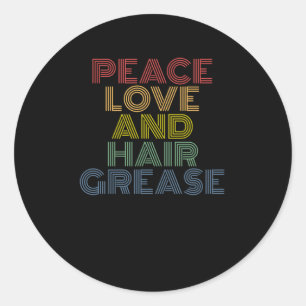 Vrede Liefde En Haar Vet Grappig Ronde Sticker
