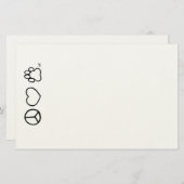 Vrede, liefde en honden briefpapier (Voorkant / Achterkant)