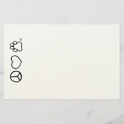 Vrede, liefde en honden briefpapier (Voorkant)