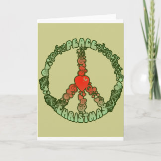 Vrede, liefde en kerst feestdagen kaart