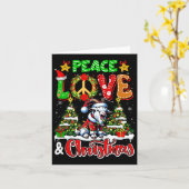 Vrede Liefde En Kerst Schattige Santa Goat Eigenaa Kaart (Gele Bloem)