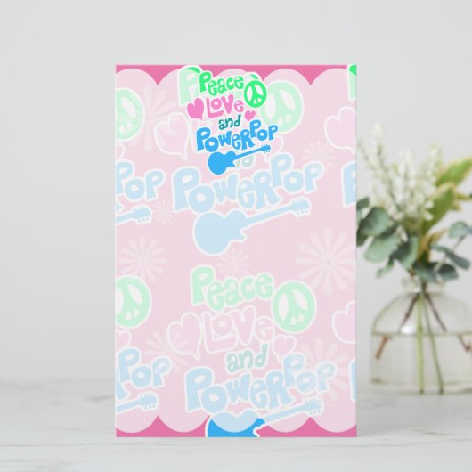 Vrede, liefde en kracht briefpapier (Staand voorkant)