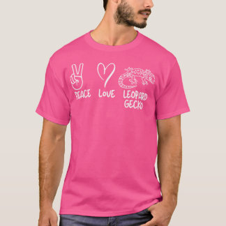 Vrede Liefde en Luipaard Gekko's T-shirt