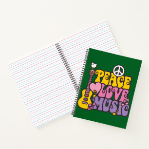 Vrede, Liefde, En Muziek Notitieboek