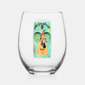 Vrede, Liefde en Muziek Wijnglas Zonder Voet (Achterkant)