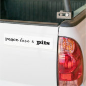 vrede , liefde en pit bumpersticker (Op Truck)