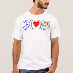 Vrede, liefde en Pizza T-shirt