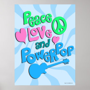 Vrede Liefde en Powerpop! Het Poster