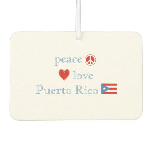 Vrede Liefde en Puerto Rico Auto Luchtverfrisser