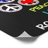 Vrede, Liefde en Rock 'n' Roll Poster (Hoek)